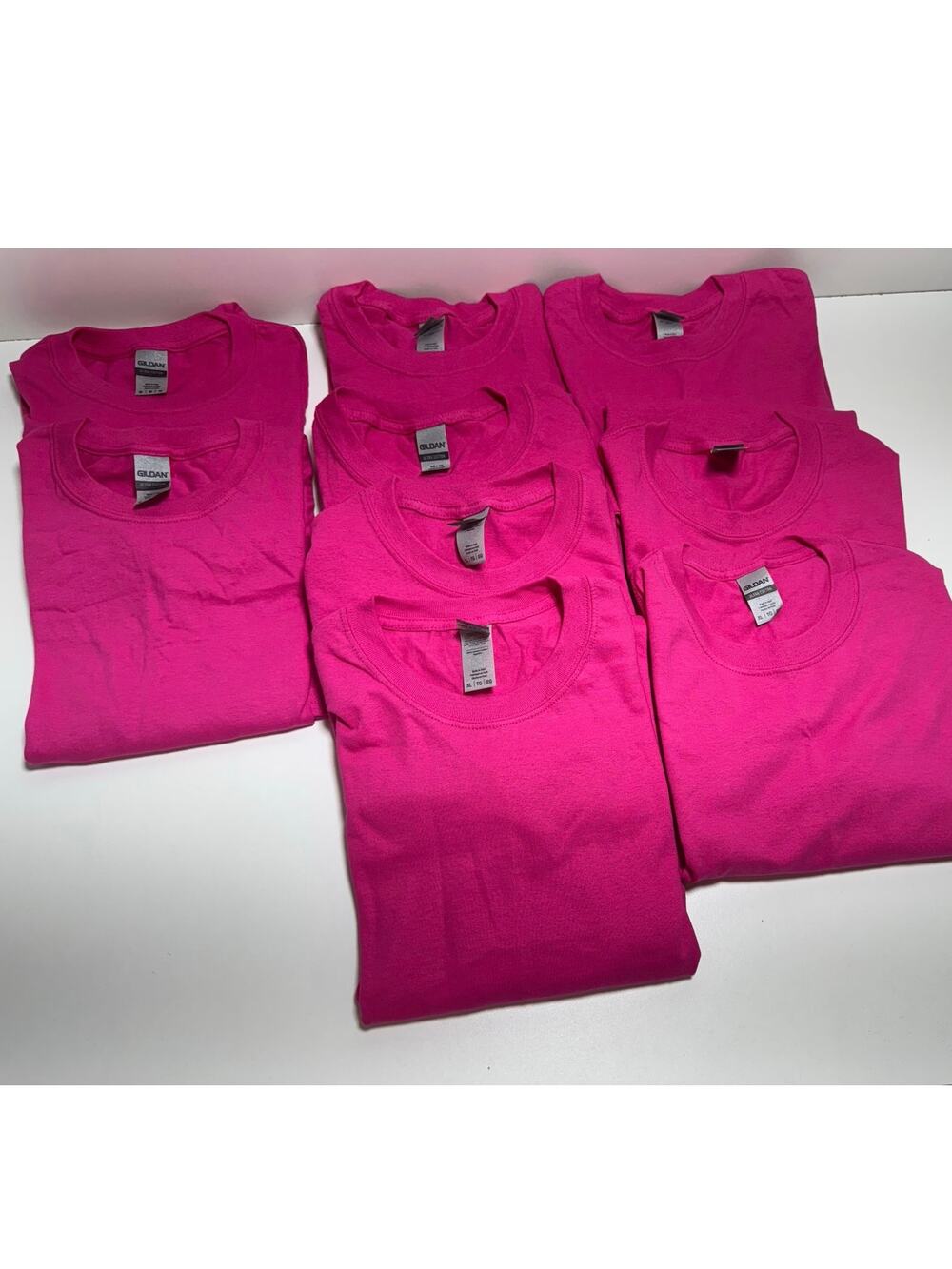 Gildan Women’s Lot of 9 Tee Shirts 7 Xl 2 Medium New Cricut Blank Breast Cancer